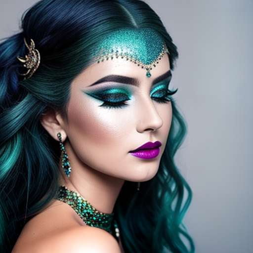 Mermaid Makeup Midjourney Prompt - Customizable Scales Tutorial